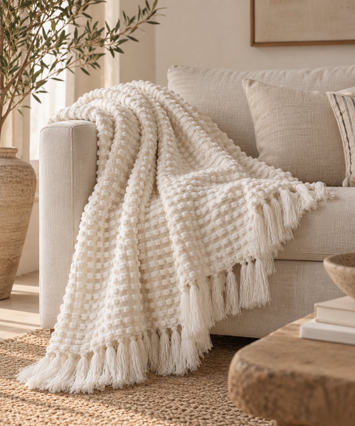 Textured Chenille Throw