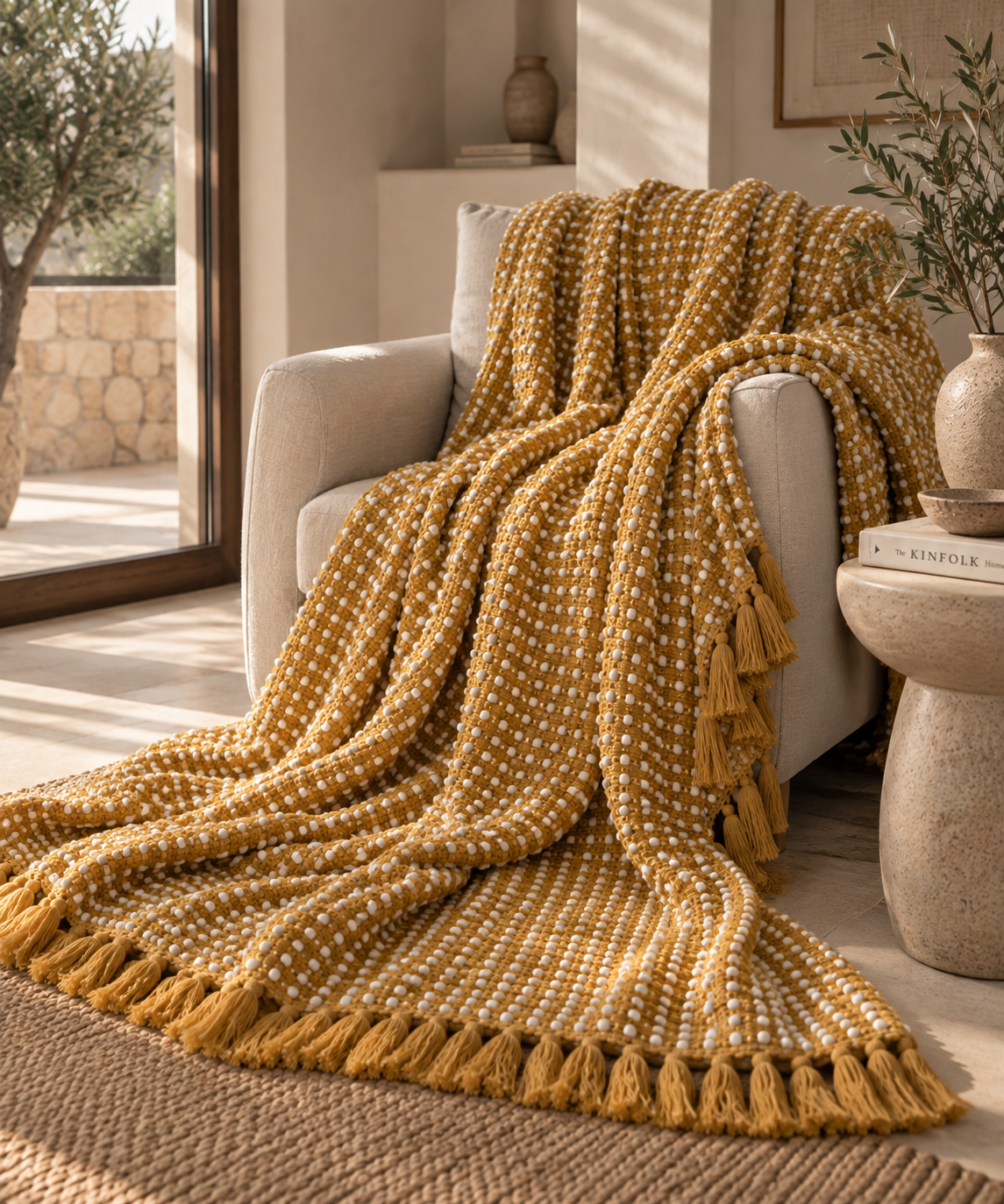 Textured Chenille Throw